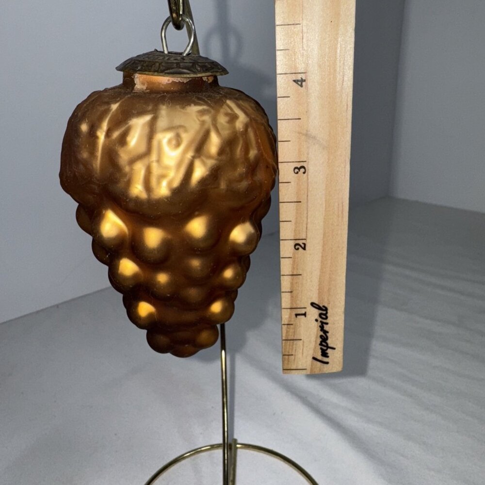 X Large Midwest Kugel Gold Christmas Tree Ornament Grape Heavy Made USA - Picture 8 of 8
